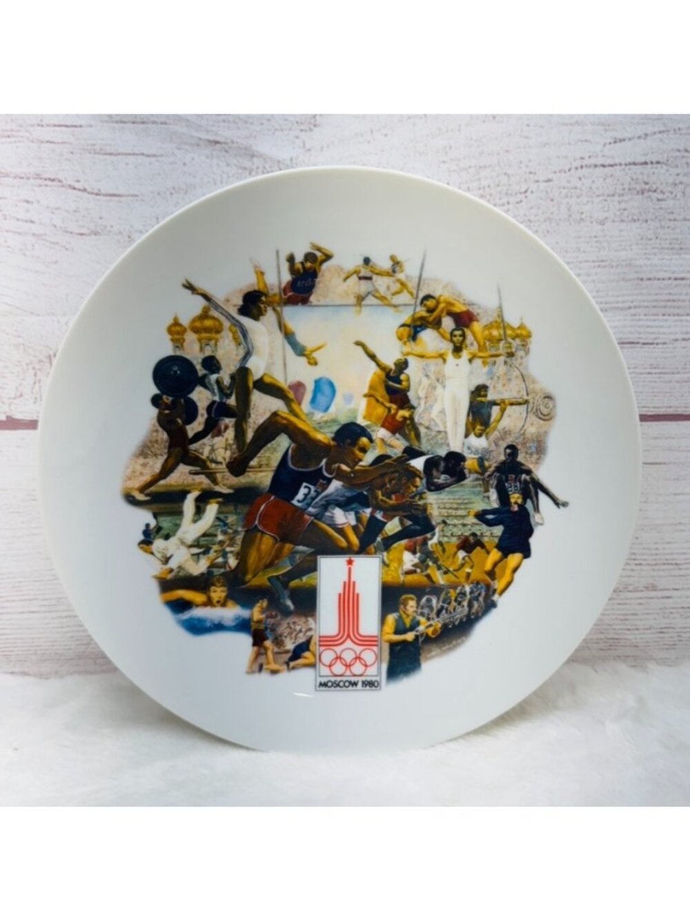 OFFICIAL 1980 OLYMPIC SUMMER GAMES PLATE, Moscow - Alton S Tobey - Reg #4620 B